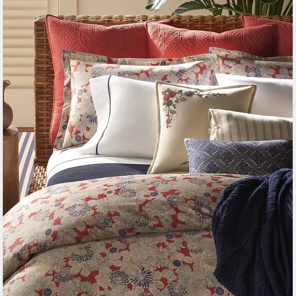 Ralph Lauren NWT Full/Queen Remy Floral 100% Cotton Duvet Cover 92”x96” $355 - Picture 9 of 12